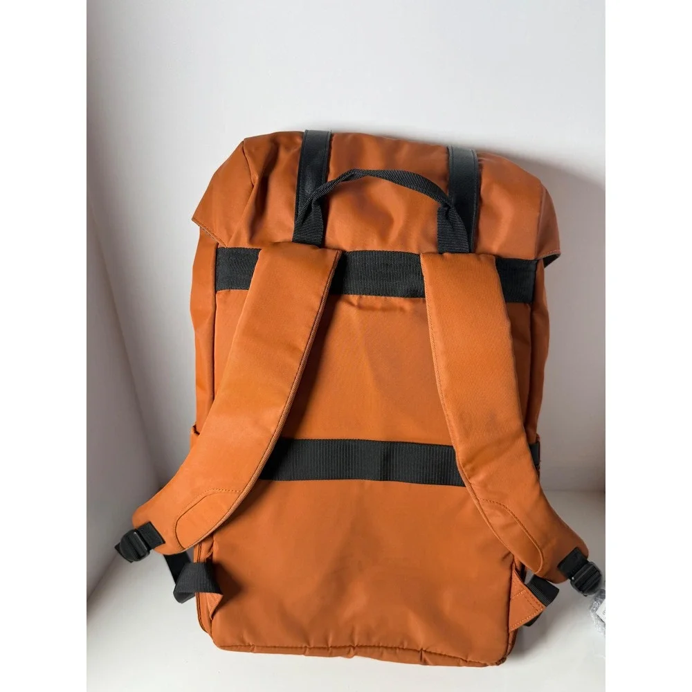 Open Story Burnt Orange Recycled Polyester Rucksack Backpack Laptop Sleeve Bag
